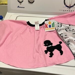 Pink Poodle Skirt and musical note neckerchief